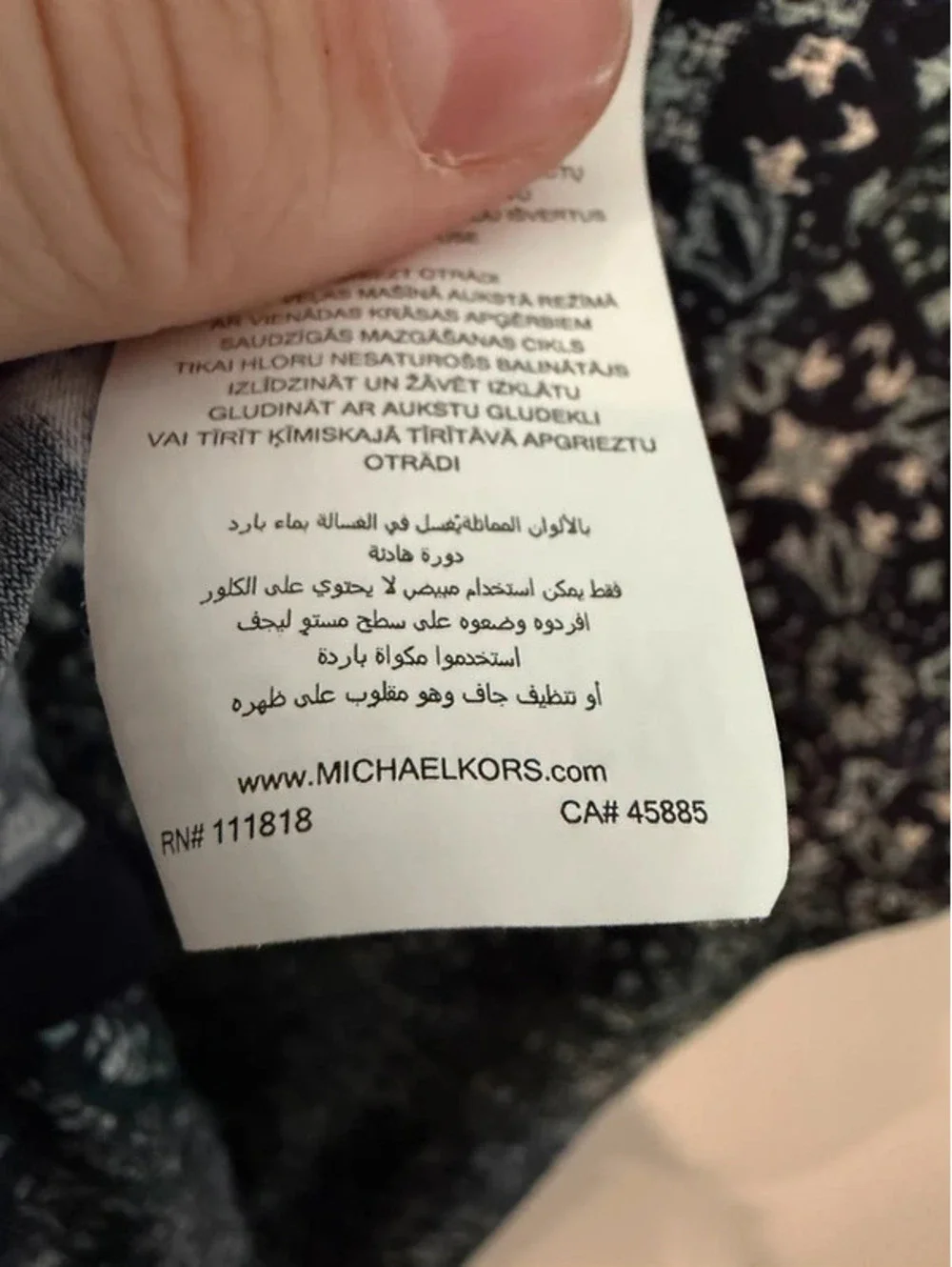 Michael Kors Navy Blue Floral Fit & Flare Dress Size L